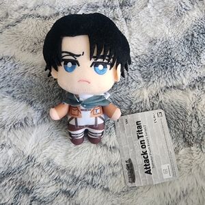 Attack on Titan Levi Ackerman Plush Toy with Blue Eyes